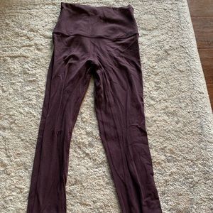 Lululemon Aligns size 0 black cherry